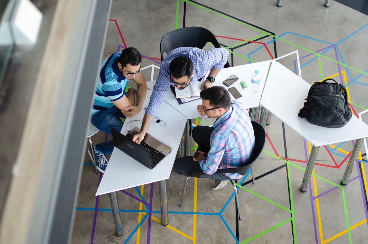 Team working around a table